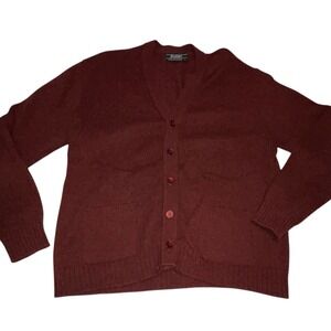 Vintage 90s Jantzen Mens Cardigan Sweater Size Large Grandpa Kurt Cobain Grunge